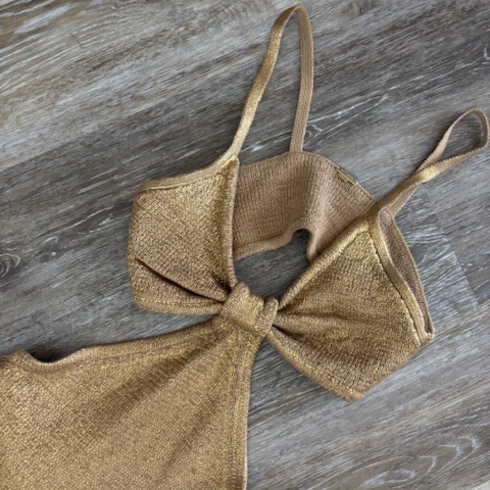 Cult Gaia Serita Dress - Gold - Size S - Picture 9 of 12